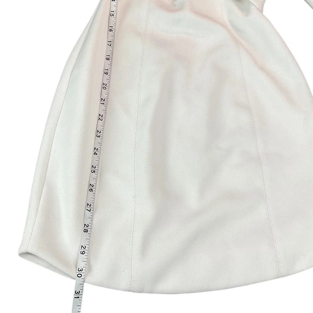 MISHA White Long Sleeve Cutout Square‎ Neck Mini Dress Size US 2